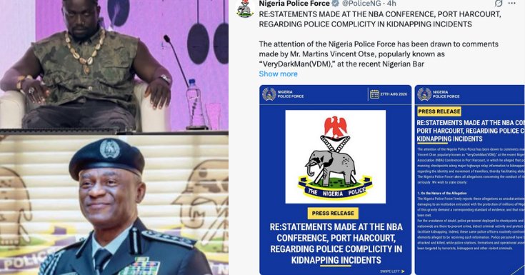 The Nigeria Police Force Debunk VeryDarkMan Claim of Checkpoint Sharing Traveler Data with kidnappers